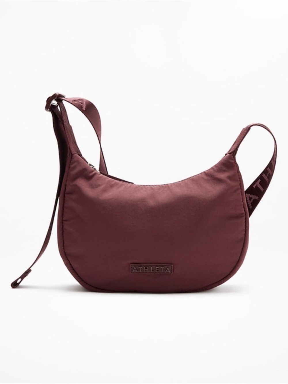 NWT Athleta All About Mini Crescent Bag Garnet Brown New In Bag